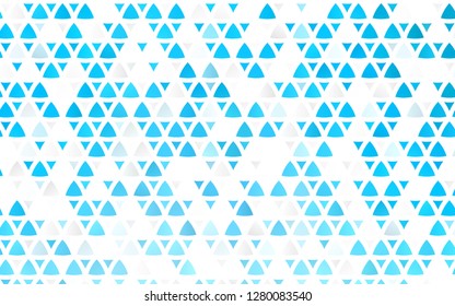 Light BLUE vector seamless cover in polygonal style. Beautiful illustration with triangles in nature style. Trendy design for wallpaper, fabric makers.