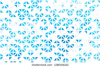 Light BLUE vector seamless cover in polygonal style. Illustration with set of colorful triangles. Template for business cards, websites.
