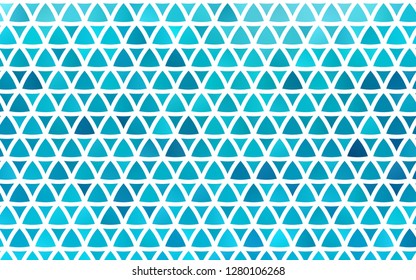Light BLUE vector seamless cover in polygonal style. Glitter abstract illustration with triangular shapes. Template for business cards, websites.