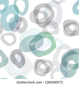 Light BLUE vector seamless cover with circles. Colorful illustration with blurred circles in nature style. Design for textile, fabric, wallpapers.