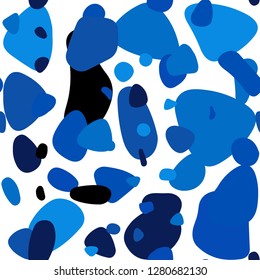 Light BLUE vector seamless cover with spots. Blurred decorative design in abstract style with bubbles. Template for business cards, websites.