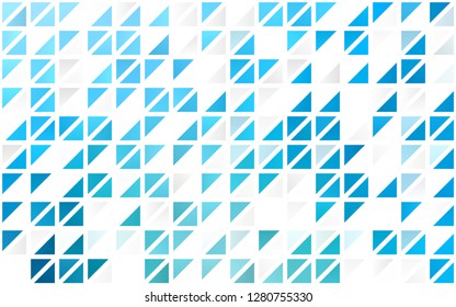Light BLUE vector seamless cover in polygonal style. Triangles on abstract background with colorful gradient. Pattern for design of window blinds, curtains.