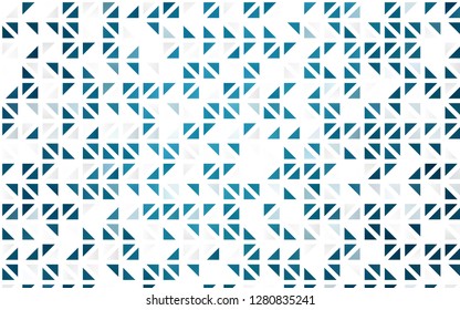 Light BLUE vector seamless cover in polygonal style. Decorative design in abstract style with triangles. Pattern for design of window blinds, curtains.