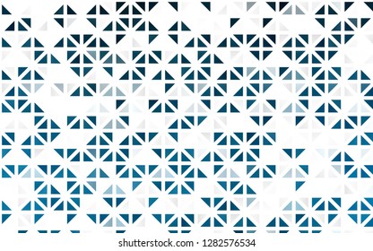 Light BLUE vector seamless cover in polygonal style. Illustration with set of colorful triangles. Template for business cards, websites.