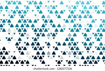 Light BLUE vector seamless cover in polygonal style. Abstract gradient illustration with triangles. Pattern for design of fabric, wallpapers.