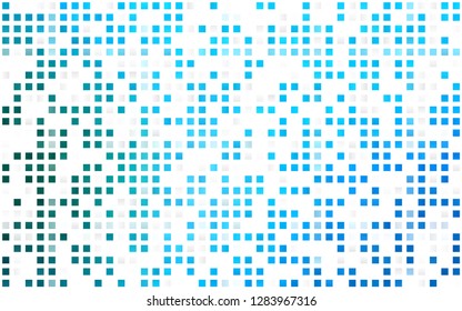 Light BLUE vector seamless cover in polygonal style. Beautiful illustration with rectangles and squares. Design for textile, fabric, wallpapers.