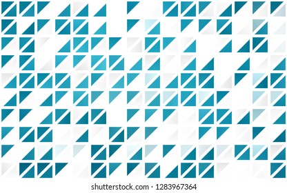 Light BLUE vector seamless cover in polygonal style. Abstract gradient illustration with triangles. Pattern for design of window blinds, curtains.