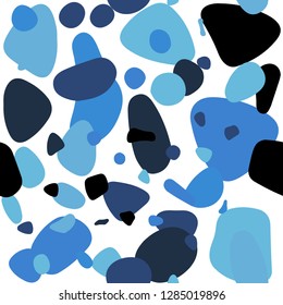 Light BLUE vector seamless cover with spots. Beautiful colored illustration with blurred circles in nature style. Design for wallpaper, fabric makers.