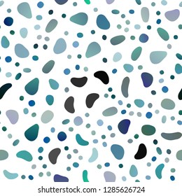 Light BLUE vector seamless cover with circles. Abstract illustration with colored bubbles in nature style. Pattern for design of fabric, wallpapers.