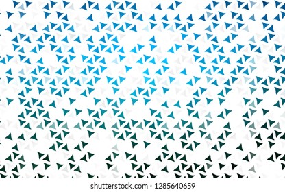 Light BLUE vector seamless cover in polygonal style. Decorative design in abstract style with triangles. Pattern for design of window blinds, curtains.