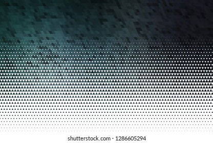 Light BLUE vector seamless cover in polygonal style. Illustration with set of colorful triangles. Pattern for design of window blinds, curtains.