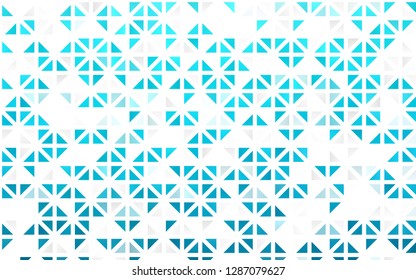 Light BLUE vector seamless cover in polygonal style. Beautiful illustration with triangles in nature style. Template for business cards, websites.