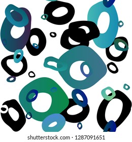 Light BLUE vector seamless cover with circles. Colorful illustration with blurred circles in nature style. Trendy design for wallpaper, fabric makers.