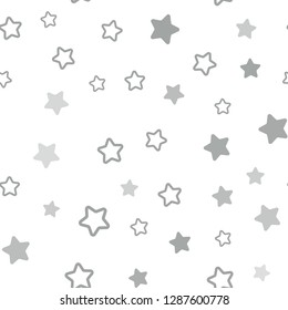 Light BLUE vector seamless cover with small and big stars. Modern geometrical abstract illustration with stars. Design for textile, fabric, wallpapers.