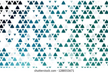 Light BLUE vector seamless cover in polygonal style. Illustration with set of colorful triangles. Trendy design for wallpaper, fabric makers.