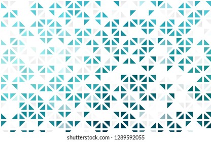Light BLUE vector seamless cover in polygonal style. Glitter abstract illustration with triangular shapes. Template for business cards, websites.