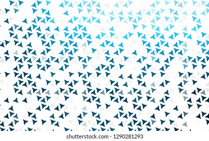 Light BLUE vector seamless cover in polygonal style. Abstract gradient illustration with triangles. Trendy design for wallpaper, fabric makers.