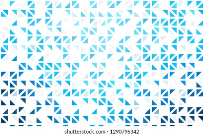 Light BLUE vector seamless cover in polygonal style. Triangles on abstract background with colorful gradient. Pattern for design of window blinds, curtains.