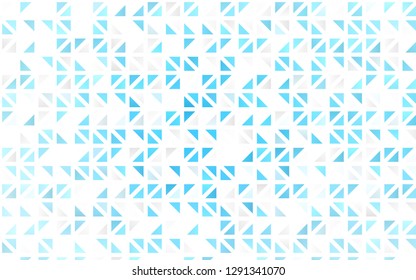 Light BLUE vector seamless cover in polygonal style. Illustration with set of colorful triangles. Pattern for design of fabric, wallpapers.