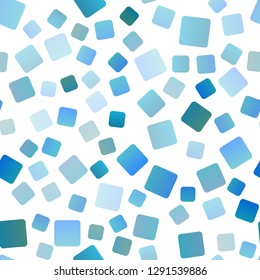 Light BLUE vector seamless cover in polygonal style. Illustration with set of colorful rectangles. Pattern can be used for websites.