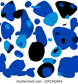 Light BLUE vector seamless cover with spots. Illustration with set of shining colorful abstract circles. Design for textile, fabric, wallpapers.