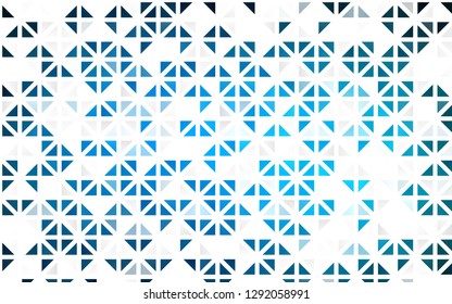 Light BLUE vector seamless cover in polygonal style. Illustration with set of colorful triangles. Pattern for design of fabric, wallpapers.
