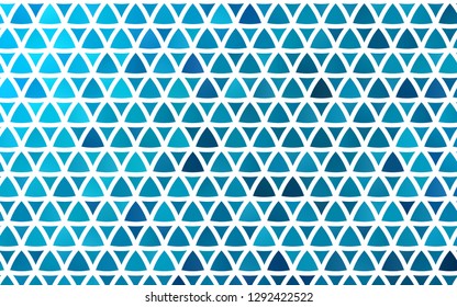 Light BLUE vector seamless cover in polygonal style. Glitter abstract illustration with triangular shapes. Pattern for design of fabric, wallpapers.