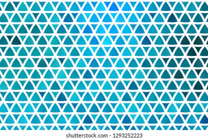 Light BLUE vector seamless cover in polygonal style. Abstract gradient illustration with triangles. Pattern for trendy fabric, wallpapers.