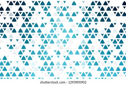Light BLUE vector seamless cover in polygonal style. Decorative design in abstract style with triangles. Design for textile, fabric, wallpapers.