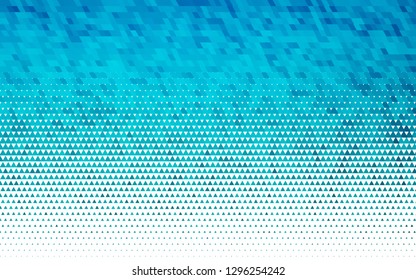 Light BLUE vector seamless cover in polygonal style. Illustration with set of colorful triangles. Trendy design for wallpaper, fabric makers.