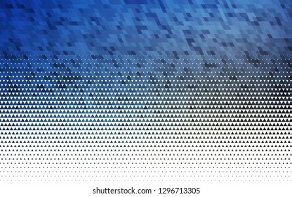 Light BLUE vector seamless cover in polygonal style. Illustration with set of colorful triangles. Trendy design for wallpaper, fabric makers.