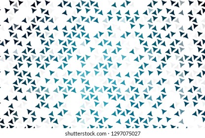 Light BLUE vector seamless cover in polygonal style. Abstract gradient illustration with triangles. Pattern for design of fabric, wallpapers.