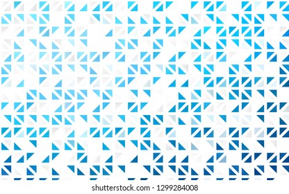 Light BLUE vector seamless cover in polygonal style. Abstract gradient illustration with triangles. Pattern for trendy fabric, wallpapers.