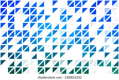 Light BLUE vector seamless cover in polygonal style. Modern abstract illustration with colorful triangles. Pattern for trendy fabric, wallpapers.