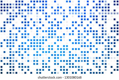 Light BLUE vector seamless cover in polygonal style. Decorative design in abstract style with rectangles. Pattern for design of window blinds, curtains.