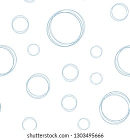 Light BLUE vector seamless cover with spots. Glitter abstract illustration with blurred drops of rain. Pattern for trendy fabric, wallpapers.