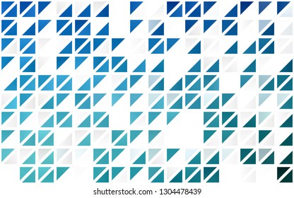 Light BLUE vector seamless cover in polygonal style. Triangles on abstract background with colorful gradient. Design for textile, fabric, wallpapers.