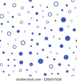 Light BLUE vector seamless cover with spots. Glitter abstract illustration with blurred drops of rain. Pattern for design of fabric, wallpapers.