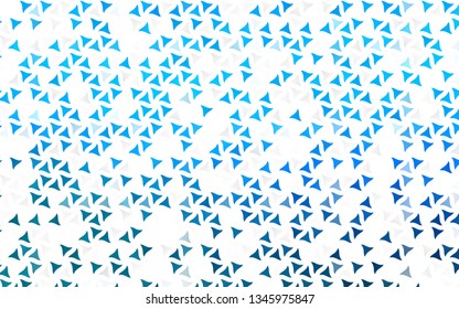 Light BLUE vector seamless cover in polygonal style. Beautiful illustration with triangles in nature style. Trendy design for wallpaper, fabric makers.