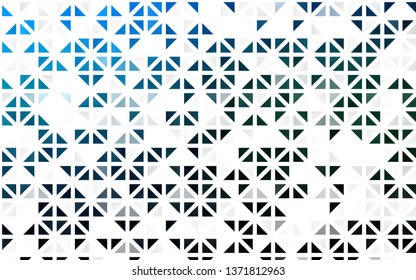Light BLUE vector seamless cover in polygonal style. Abstract gradient illustration with triangles. Pattern for trendy fabric, wallpapers.