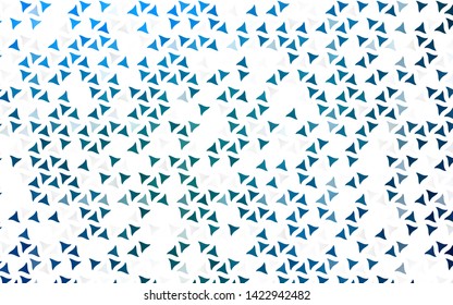 Light BLUE vector seamless cover in polygonal style. Abstract gradient illustration with triangles. Trendy design for wallpaper, fabric makers.