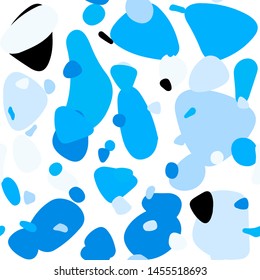 Light BLUE vector seamless cover with spots. Illustration with set of shining colorful abstract circles. Template for business cards, websites.