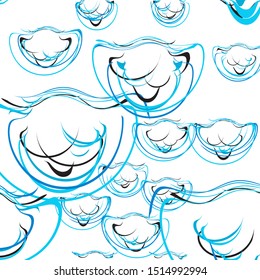 Light BLUE vector seamless cover with spots. Modern abstract illustration with colorful water drops. Design for wallpaper, fabric makers.