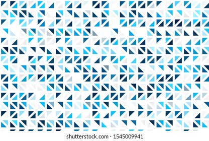 Light BLUE vector seamless cover in polygonal style. Triangles on abstract background with colorful gradient. Pattern for design of window blinds, curtains.