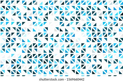 Light BLUE vector seamless cover in polygonal style. Glitter abstract illustration with triangular shapes. Pattern for design of fabric, wallpapers.