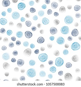 Light BLUE vector seamless doodle blurred texture. Brand-new colored illustration in blurry style with flowers. The best blurred design for your business.