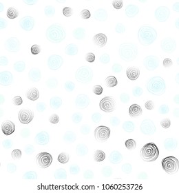 Light BLUE vector seamless doodle bright template. Colorful abstract illustration with flowers in doodle style. Hand painted design for web, leaflet, textile.