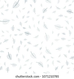 Light BLUE vector seamless  doodle bright pattern. A vague abstract illustration with leaves in doodles style. Doodle design can be used for your web site.
