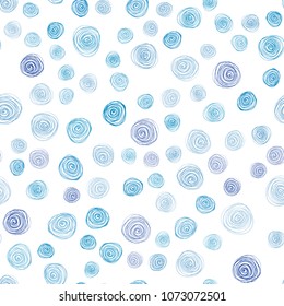 Light BLUE vector seamless doodle blurred background. Glitter abstract illustration with doodles and flowers. Doodle design can be used for your web site.