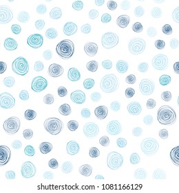 Light BLUE vector seamless doodle bright layout. Doodle illustration of flowers in Origami style with gradient. The best blurred design for your business.